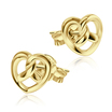 Knotted Heart Stud Earrings - STS-5346 